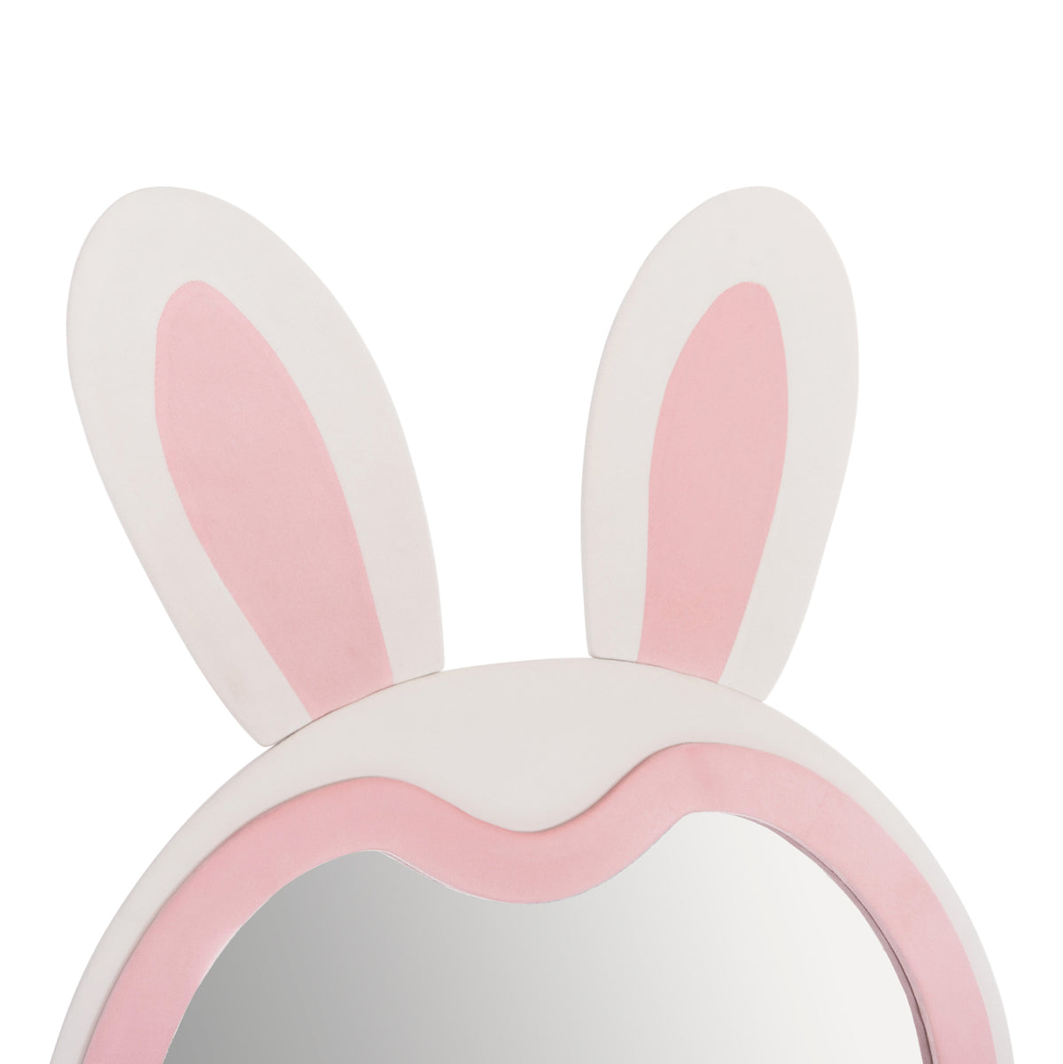 ΠΑΙΔΙΚΟΣ ΚΑΘΡΕΦΤΗΣ ΔΑΠΕΔΟΥ BUNNY MDF ΡΟΖ & ΛΕΥΚΟ ΜΑΥΡΟ STAND 80x162εκ
