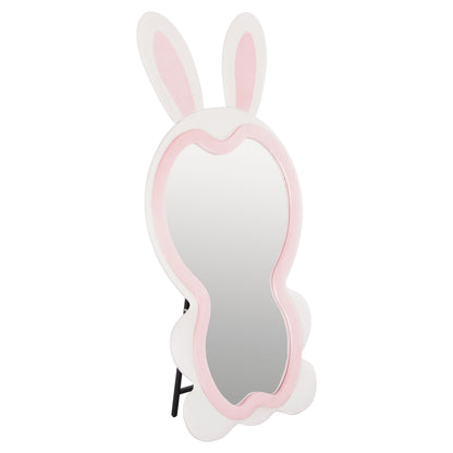 ΠΑΙΔΙΚΟΣ ΚΑΘΡΕΦΤΗΣ ΔΑΠΕΔΟΥ BUNNY MDF ΡΟΖ & ΛΕΥΚΟ ΜΑΥΡΟ STAND 80x162εκ