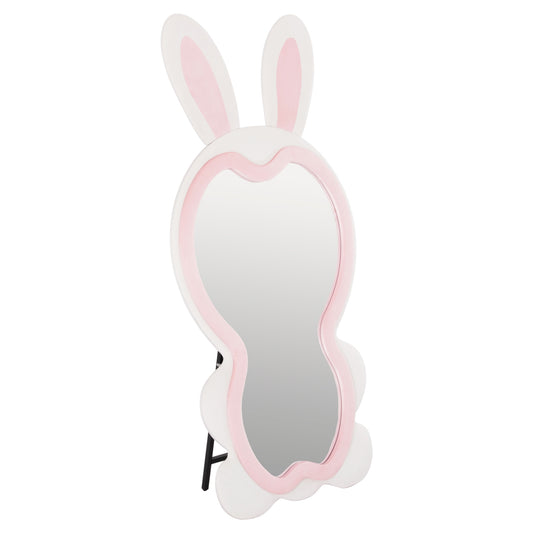 ΠΑΙΔΙΚΟΣ ΚΑΘΡΕΦΤΗΣ ΔΑΠΕΔΟΥ BUNNY MDF ΡΟΖ & ΛΕΥΚΟ ΜΑΥΡΟ STAND 80x162εκ