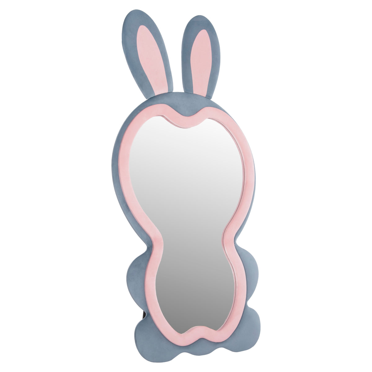ΠΑΙΔΙΚΟΣ ΚΑΘΡΕΦΤΗΣ ΔΑΠΕΔΟΥ BUNNY MDF ΡΟΖ & ΜΠΛΕ ΜΑΥΡΟ STAND 80x162εκ