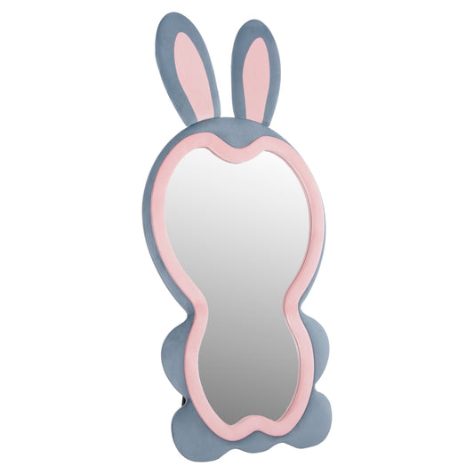 ΠΑΙΔΙΚΟΣ ΚΑΘΡΕΦΤΗΣ ΔΑΠΕΔΟΥ BUNNY MDF ΡΟΖ & ΜΠΛΕ ΜΑΥΡΟ STAND 80x162εκ