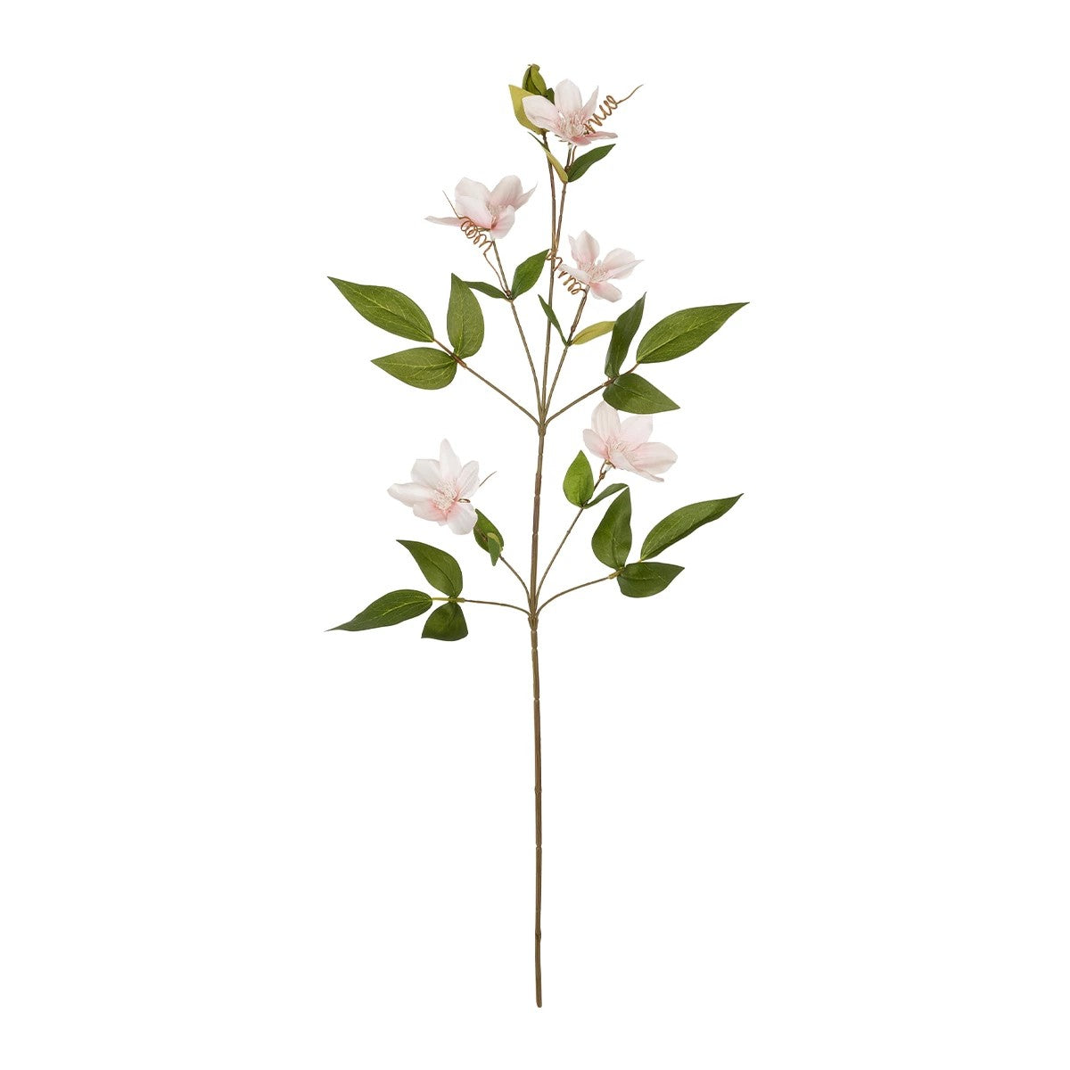 PALE PINK CLEMANTIS BRANCH 21332 Τεχνητό Διακοσμητικό Κλαδί Ροζ Κλημεντίνα Y80cm
