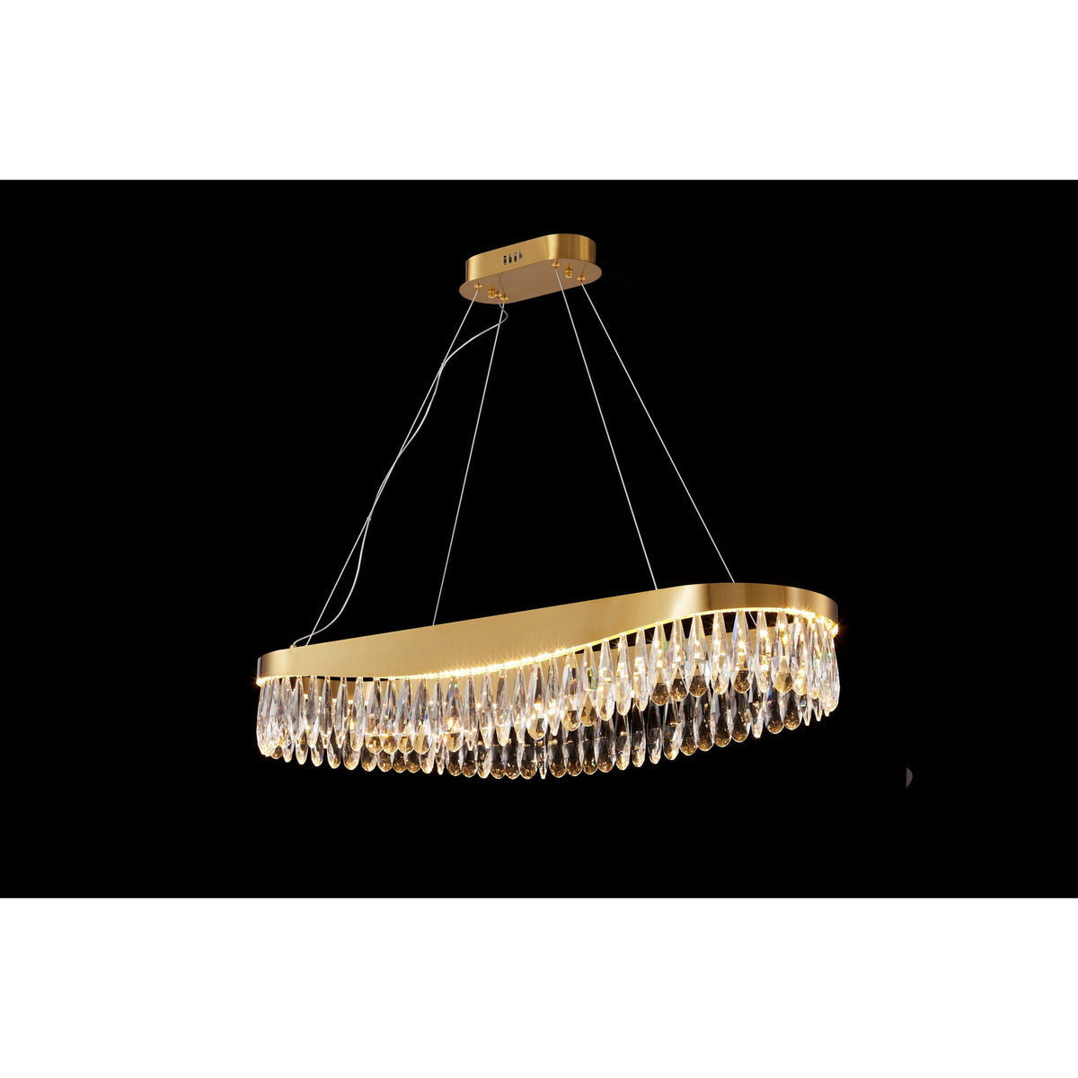 PDC 708-80 LED ΠΟΛΥΕΛΑΙΟΣ ΧΡΥΣΟΣ ΟΒΑΛ ΜΕ ΚΡΥΣΤΑΛΛΑ 100x30x100