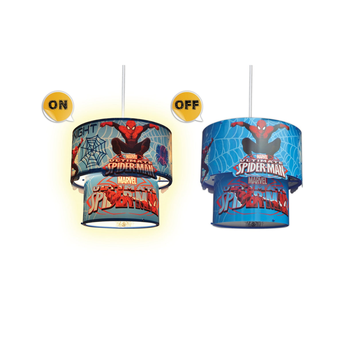 PDT 4352 SM ΚΡΕΜ. 1/Φ ΔΙΠΛΟ ΠΑΙΔΙΚΟ SPIDERMAN 1xΕ27 Φ30x(28-70)