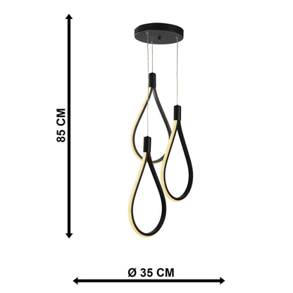 PDT 700-3 ΒΚ # ΚΡΕΜ. 3/Φ LED ΘΗΛΙΕΣ ΜΑΥΡΟ Φ35x85
