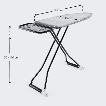 Σιδερώστρα Ρούχων Adriana Μεταλλική Χρώμα Ροζ 125x45x93