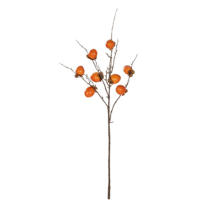 PERSIMMON FRUIT 21439 Τεχνητό Διακοσμητικό Κλαδί Πορτοκαλί & Καφέ Λωτός Μ35 x Π7 x Υ90