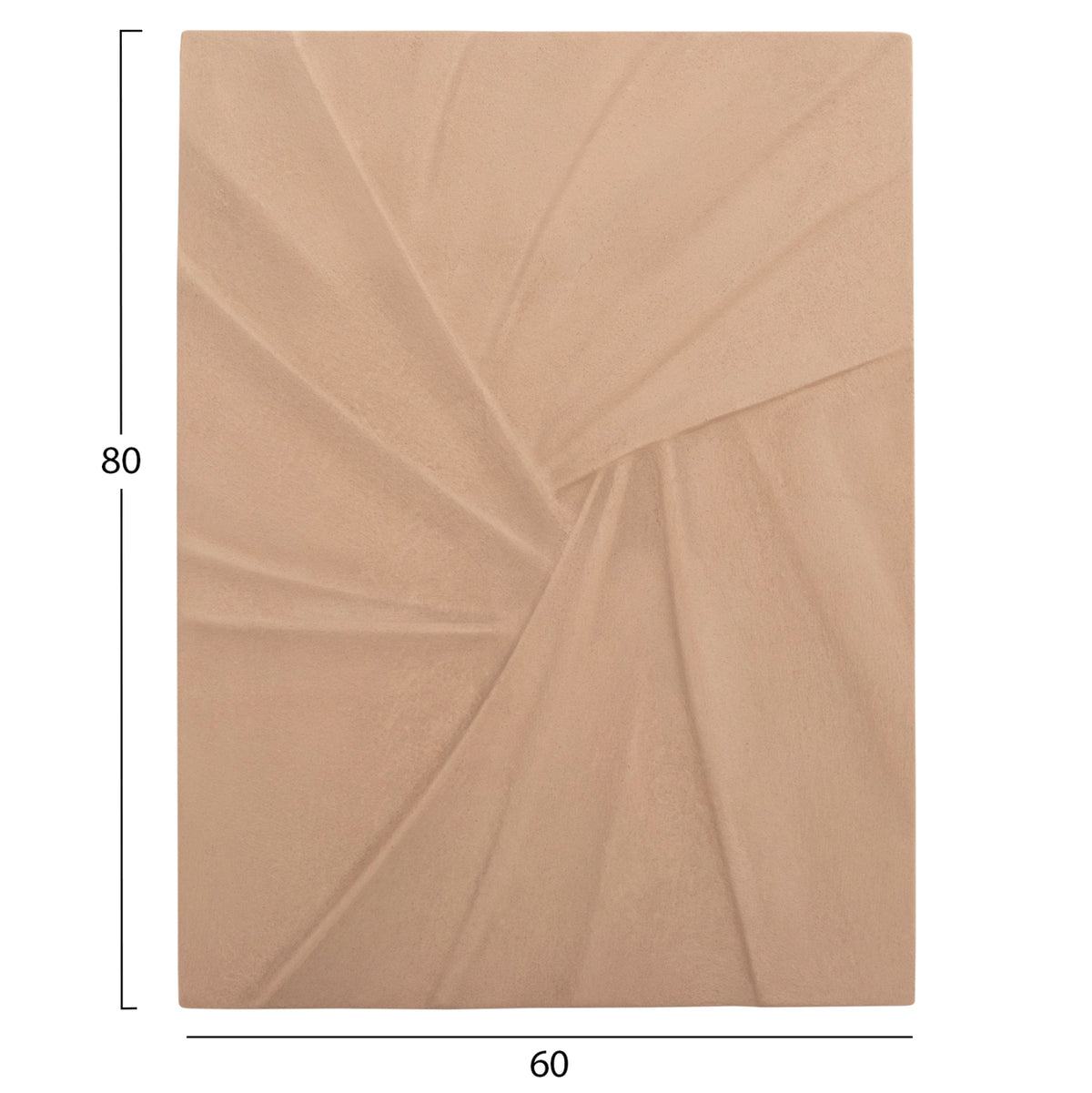 ΠΙΝΑΚΑΣ ΟΡΘΟΓΩΝΙΟΣ SANTORINI MDF ΣΕ ΜΠΕΖ ΧΡΩΜΑ 60x4x80