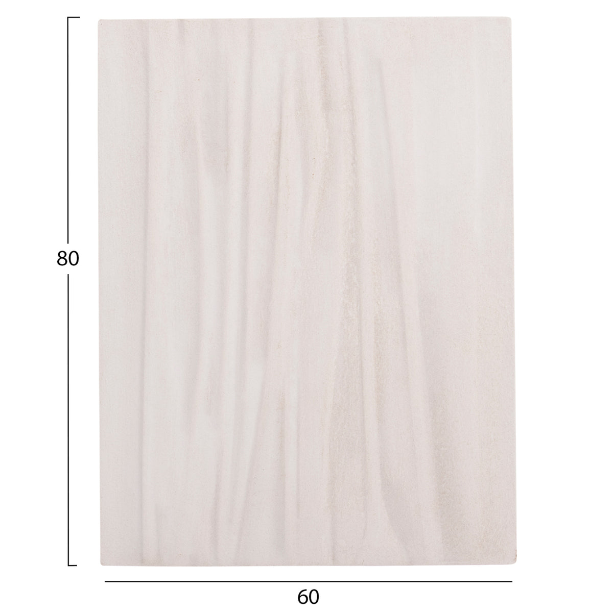 ΠΙΝΑΚΑΣ ΟΡΘΟΓΩΝΙΟΣ SANTORINI MDF ΣΕ ΥΠΟΛΕΥΚΟ ΧΡΩΜΑ 60x4x80
