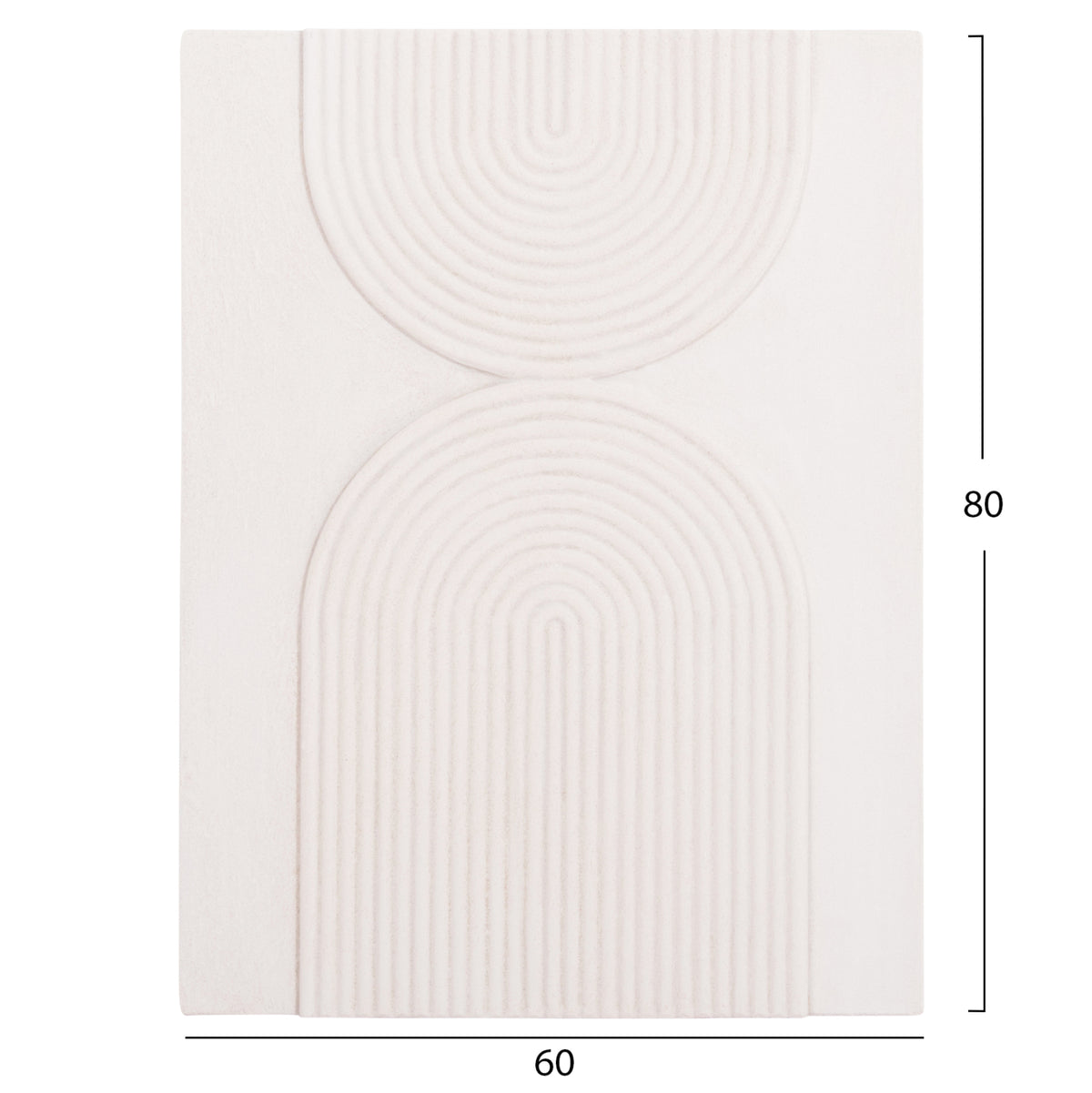 ΠΙΝΑΚΑΣ ΟΡΘΟΓΩΝΙΟΣ SANTORINI MDF ΣΕ ΥΠΟΛΕΥΚΟ ΧΡΩΜΑ 60x4x80