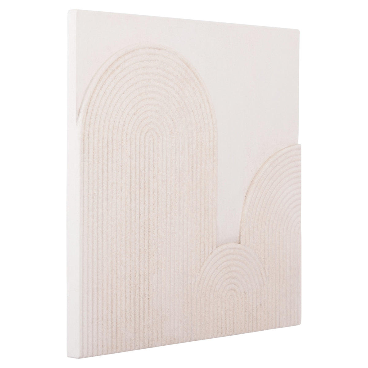 ΠΙΝΑΚΑΣ ΤΕΤΡΑΓΩΝΟΣ SANTORINI MDF ΣΕ ΥΠΟΛΕΥΚΟ ΧΡΩΜΑ 80x4,5x80