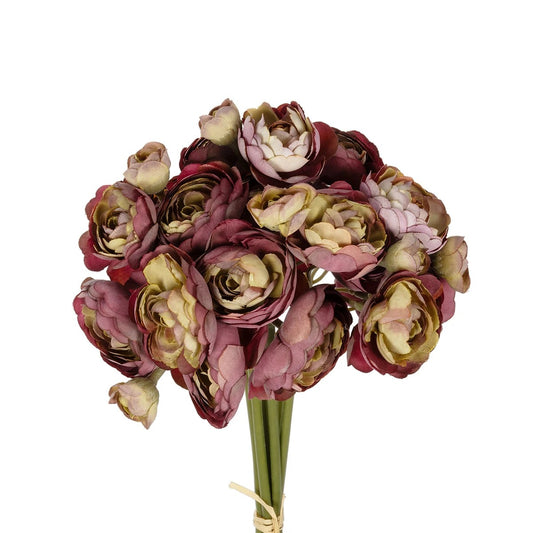 PINK CAMELA BOUQUET 21299 Τεχνητό Διακοσμητικό Μπουκέτο Ρόζ Καμέλια Y37cm