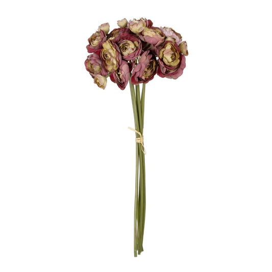PINK CAMELA BOUQUET 21299 Τεχνητό Διακοσμητικό Μπουκέτο Ρόζ Καμέλια Y37cm