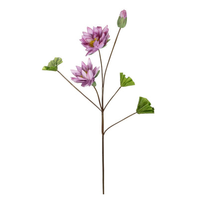 PINK LOTUS BRANCH 21335 Τεχνητό Διακοσμητικό Ροζ Κλαδί Λωτός Y120cm