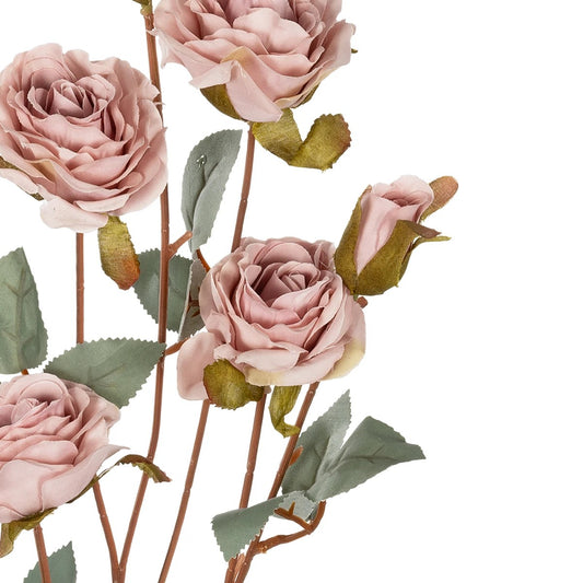 PINK ROSE BRANCH 21142 Τεχνητό Διακοσμητικό Κλαδί Τριαντάφυλλα Ροζ Y80cm