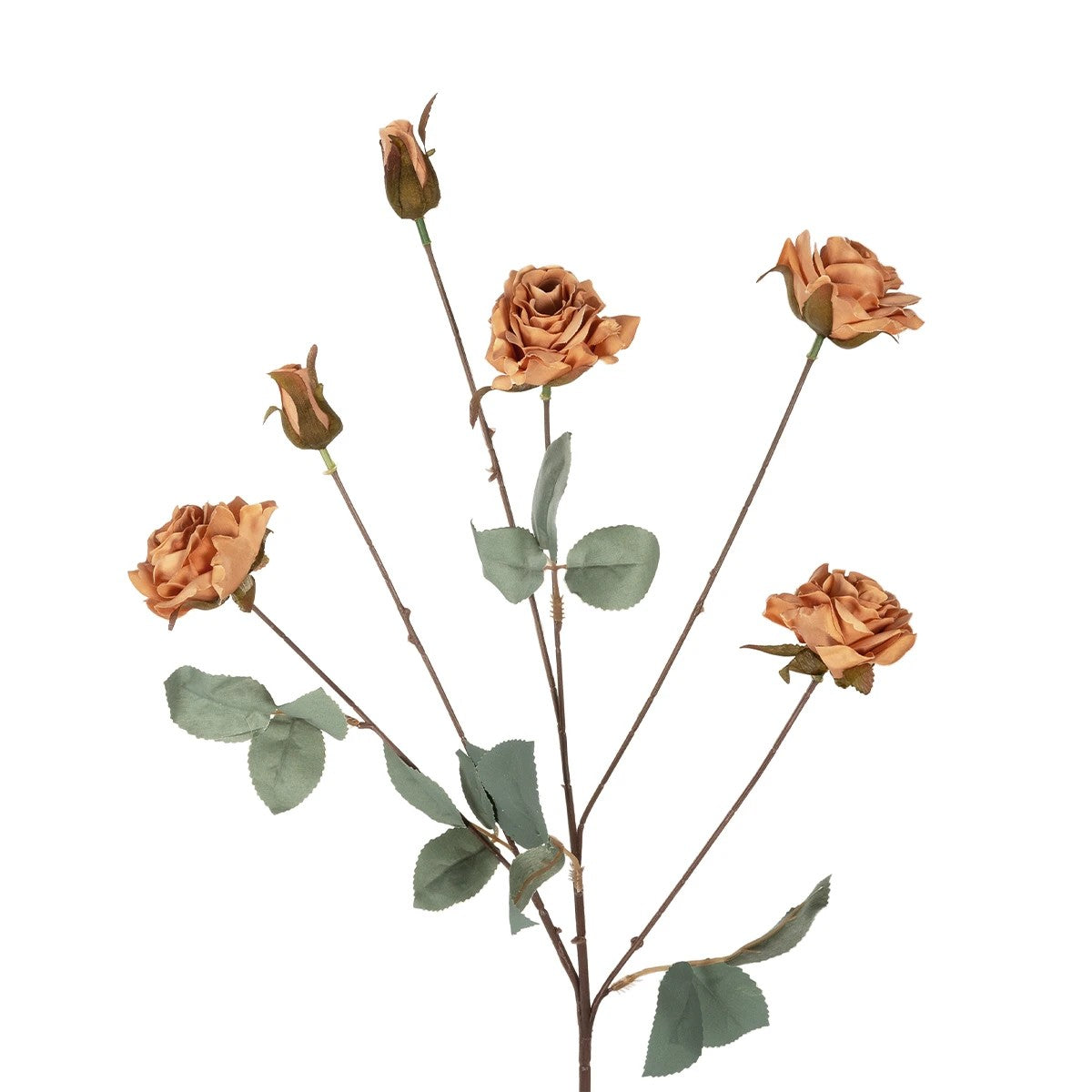 PINK ROSE BRANCH 21302 Τεχνητό Διακοσμητικό Κλαδί Τριαντάφυλλα Ροζ Y80cm