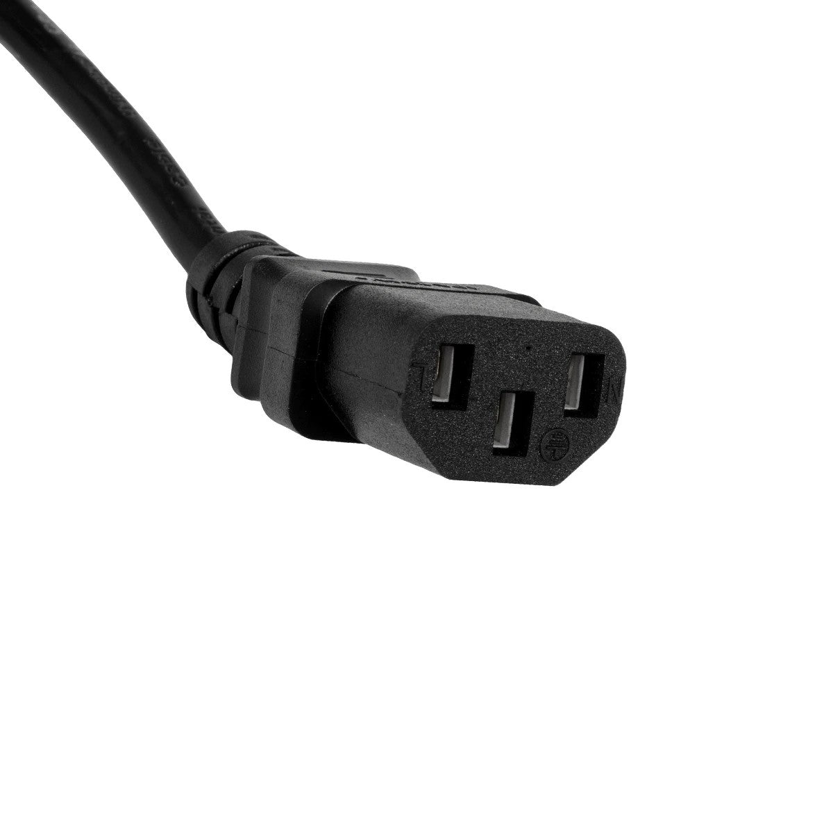 PLUGA 61498 Καλώδιο Τροφοδοσίας C13 με Πλάγια Πρίζα Schuko 250V 10A max 1.5m - 3*0.75mm2 - Μαύρο - Μ150 x Π3.6 x Υ3.6