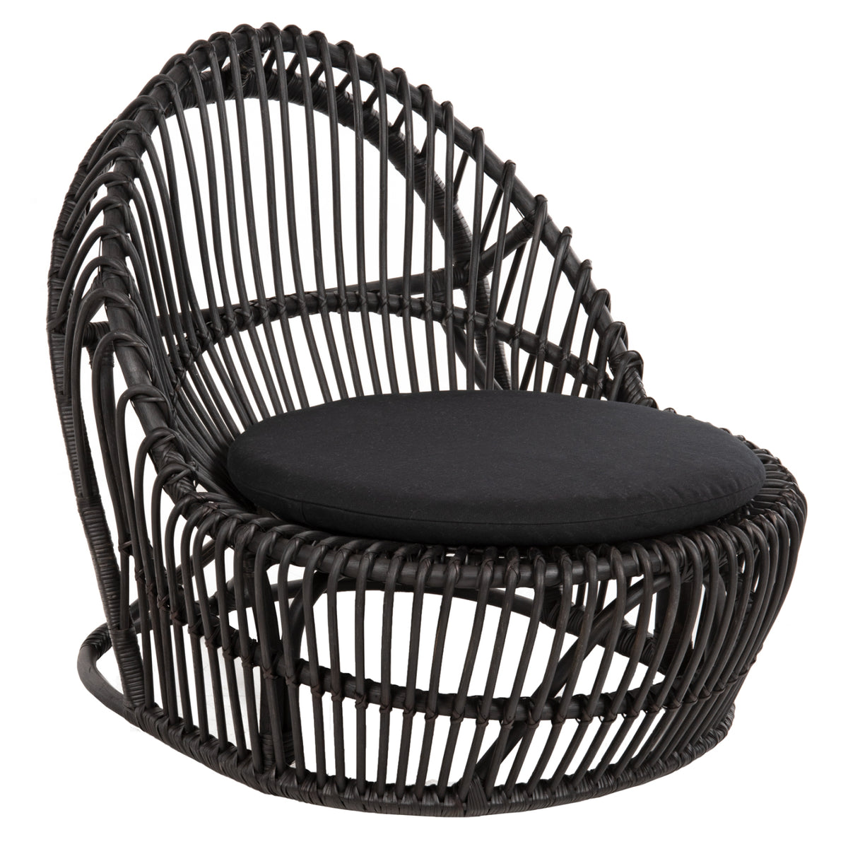 ΠΟΛΥΘΡΟΝΑ ENTROPY ΦΥΣΙΚΟ RATTAN ΜΕ ΜΑΞΙΛΑΡΙ ΜΑΥΡΟ 80x97x85