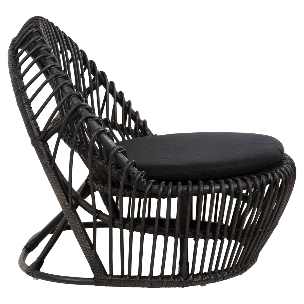 ΠΟΛΥΘΡΟΝΑ ENTROPY ΦΥΣΙΚΟ RATTAN ΜΕ ΜΑΞΙΛΑΡΙ ΜΑΥΡΟ 80x97x85