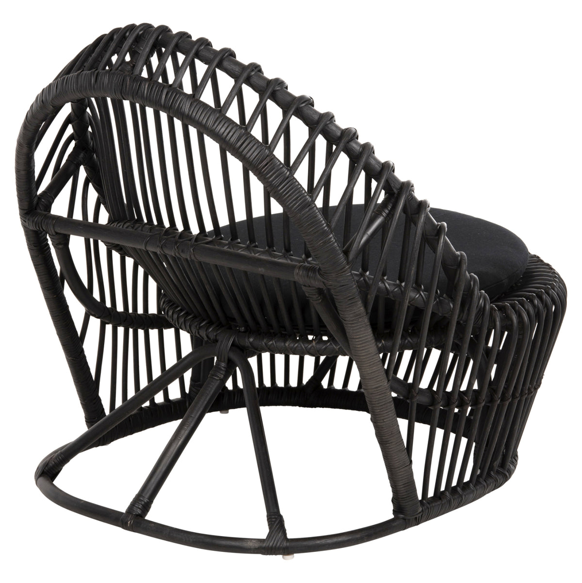 ΠΟΛΥΘΡΟΝΑ ENTROPY ΦΥΣΙΚΟ RATTAN ΜΕ ΜΑΞΙΛΑΡΙ ΜΑΥΡΟ 80x97x85