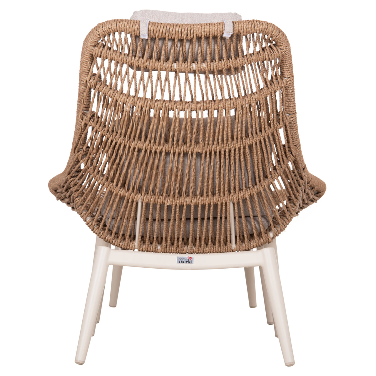 ΠΟΛΥΘΡΟΝΑ LOUNGE ΜΕ ΥΠΟΠΟΔΙΟ REMVAZZO ΑΛΟΥΜΙΝΙΟ ΜΠΕΖ WICKER 90x85x96