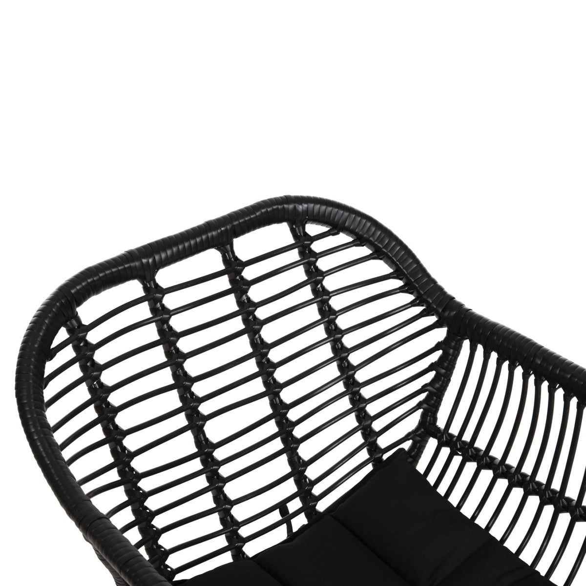 ΠΟΛΥΘΡΟΝΑ ΜΕ ΜΑΞΙΛΑΡΙ ΜΕΤΑΛΛΙΚΗ ALLEGRA ΜΕ WICKER ΜΑΥΡΟ 58x59x82