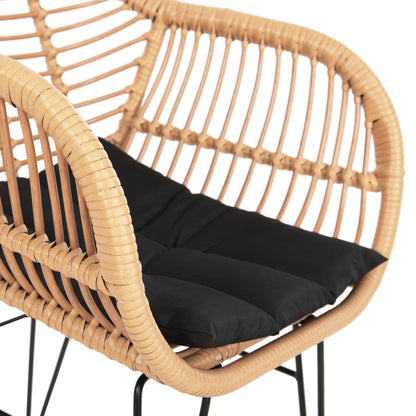 ΠΟΛΥΘΡΟΝΑ ΜΕ ΜΑΞΙΛΑΡΙ ΜΕΤΑΛΛΙΚΗ ALLEGRA ΜΕ WICKER ΜΠΕΖ 58x59x82