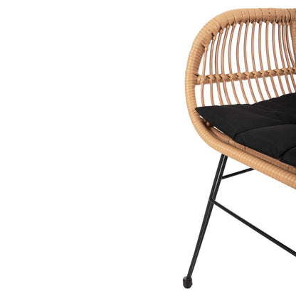 ΠΟΛΥΘΡΟΝΑ ΜΕ ΜΑΞΙΛΑΡΙ ΜΕΤΑΛΛΙΚΗ ALLEGRA ΜΕ WICKER ΜΠΕΖ 58x59x82