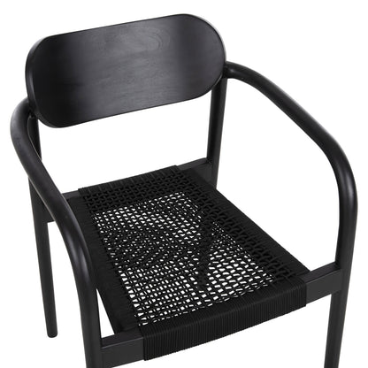 ΠΟΛΥΘΡΟΝΑ OSLO ΞΥΛΟ TEAK ΜΑΥΡΟ & ΜΑΥΡΟ ΣΧΟΙΝΙ 55x54x80