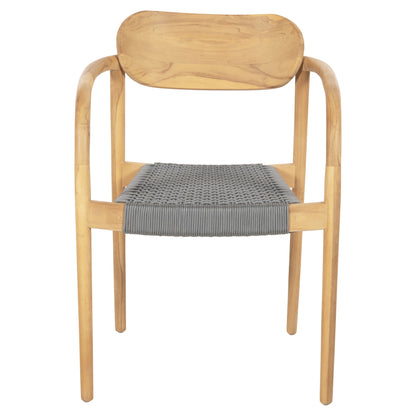 ΠΟΛΥΘΡΟΝΑ OSLO ΞΥΛΟ TEAK ΦΥΣΙΚΟ & ΓΚΡΙ ΣΧΟΙΝΙ 55x54x80