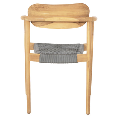 ΠΟΛΥΘΡΟΝΑ OSLO ΞΥΛΟ TEAK ΦΥΣΙΚΟ & ΓΚΡΙ ΣΧΟΙΝΙ 55x54x80