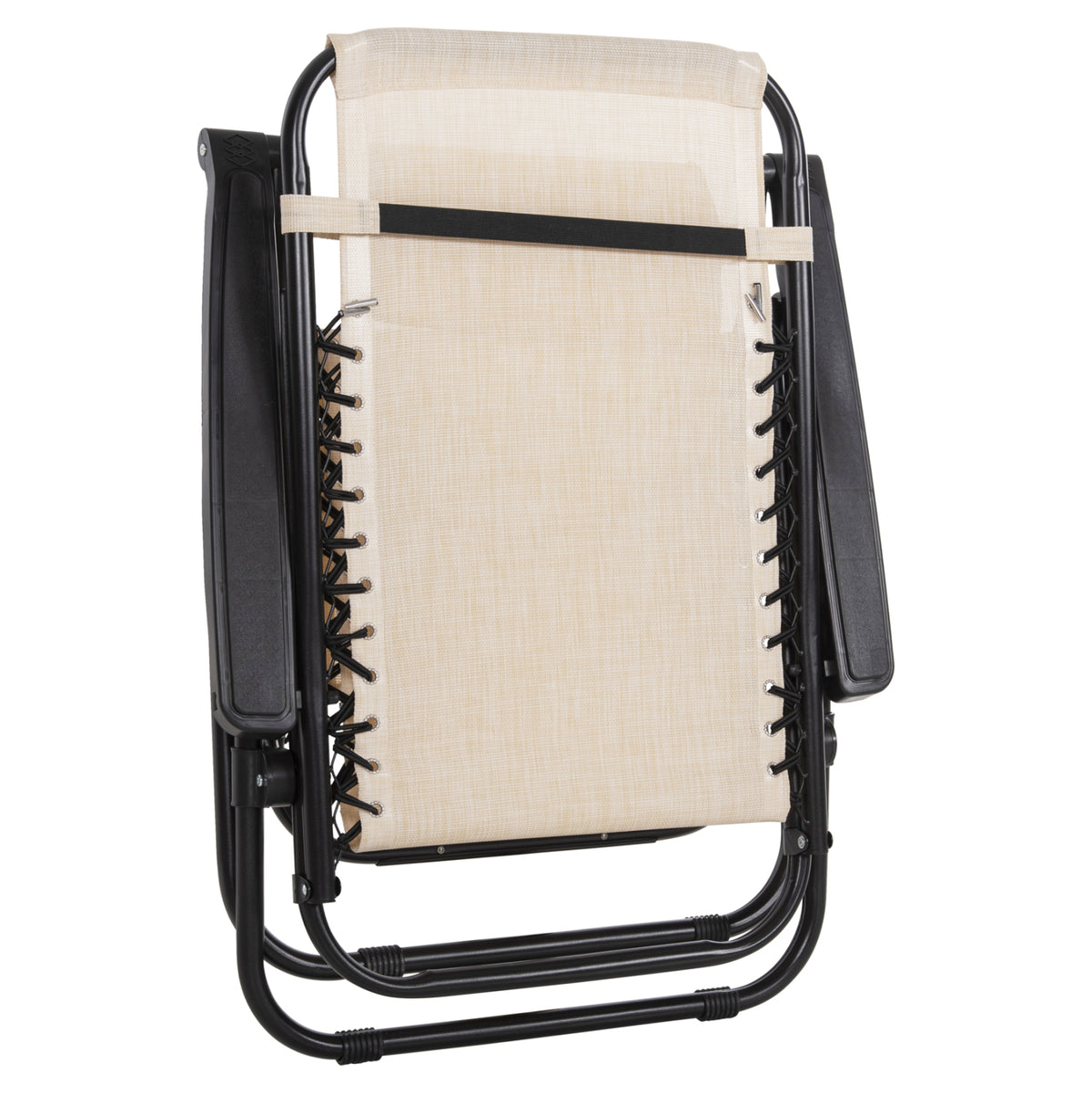 ΠΟΛΥΘΡΟΝΑ RELAX COMPANION ΜΠΕΖ TEXTILENE ΜΑΥΡΟ ΜΕΤΑΛΛΟ 67x145x110