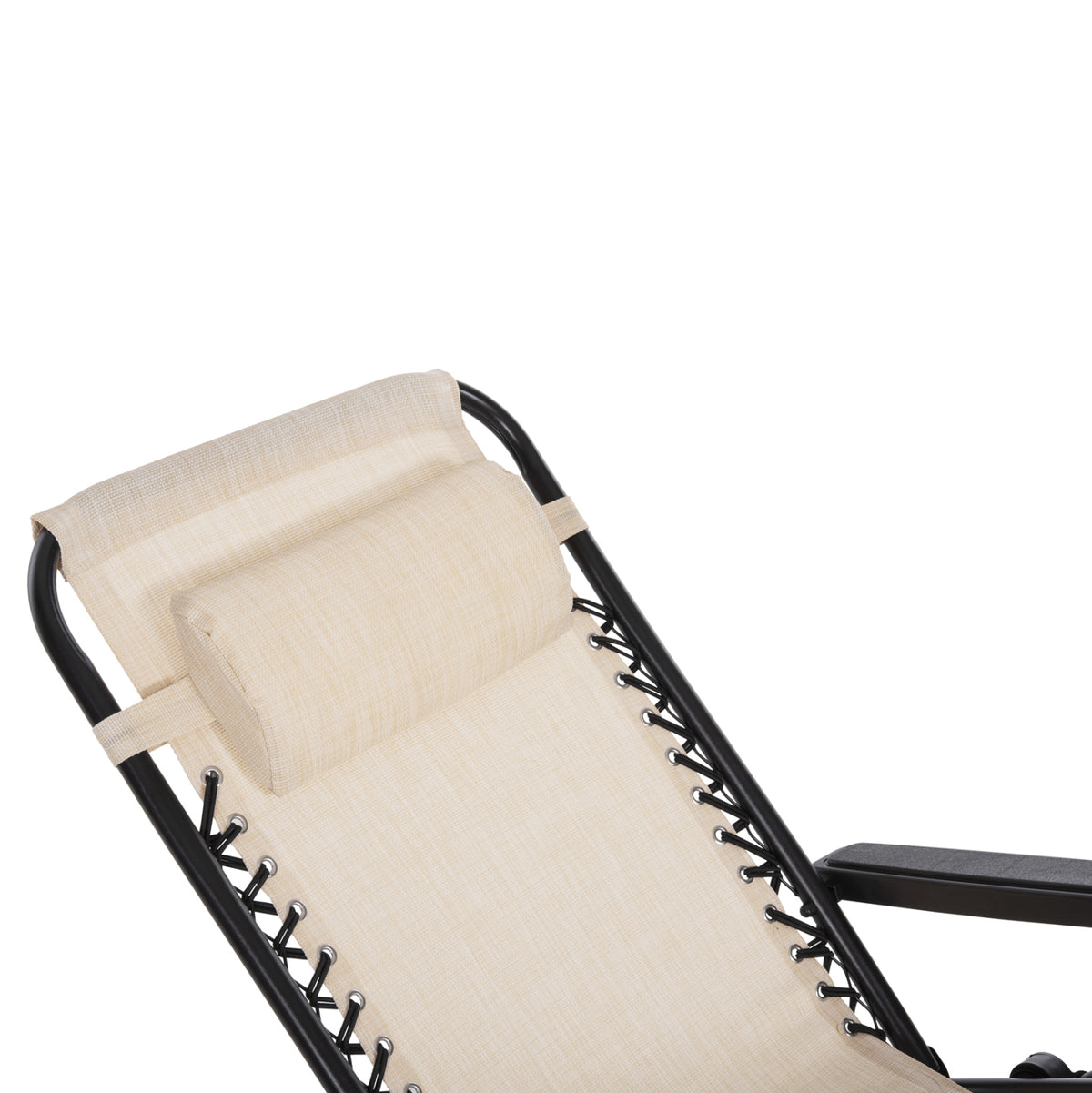 ΠΟΛΥΘΡΟΝΑ RELAX COMPANION ΜΠΕΖ TEXTILENE ΜΑΥΡΟ ΜΕΤΑΛΛΟ 67x145x110