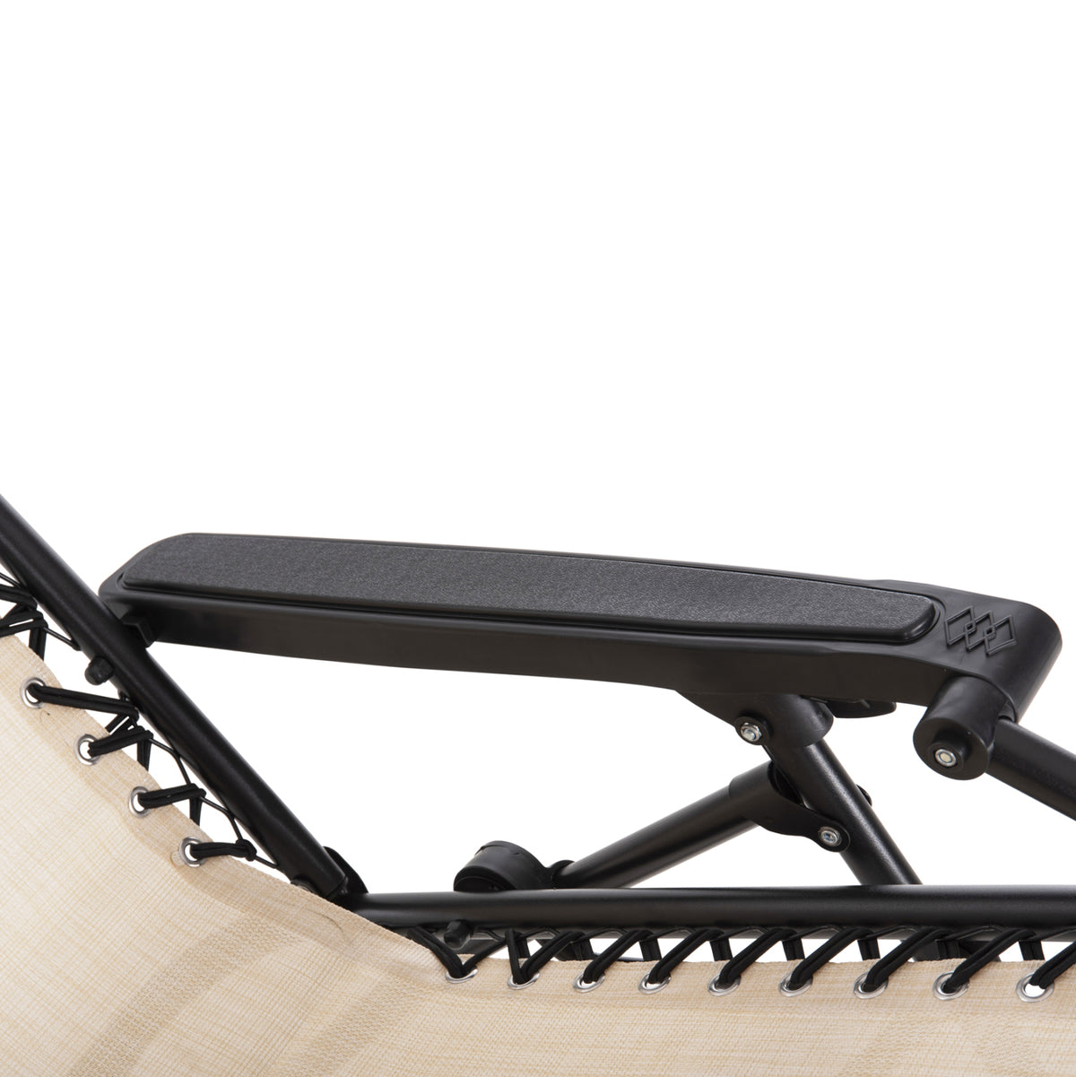 ΠΟΛΥΘΡΟΝΑ RELAX COMPANION ΜΠΕΖ TEXTILENE ΜΑΥΡΟ ΜΕΤΑΛΛΟ 67x145x110