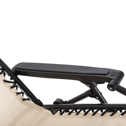 ΠΟΛΥΘΡΟΝΑ RELAX COMPANION ΜΠΕΖ TEXTILENE ΜΑΥΡΟ ΜΕΤΑΛΛΟ 67x145x110