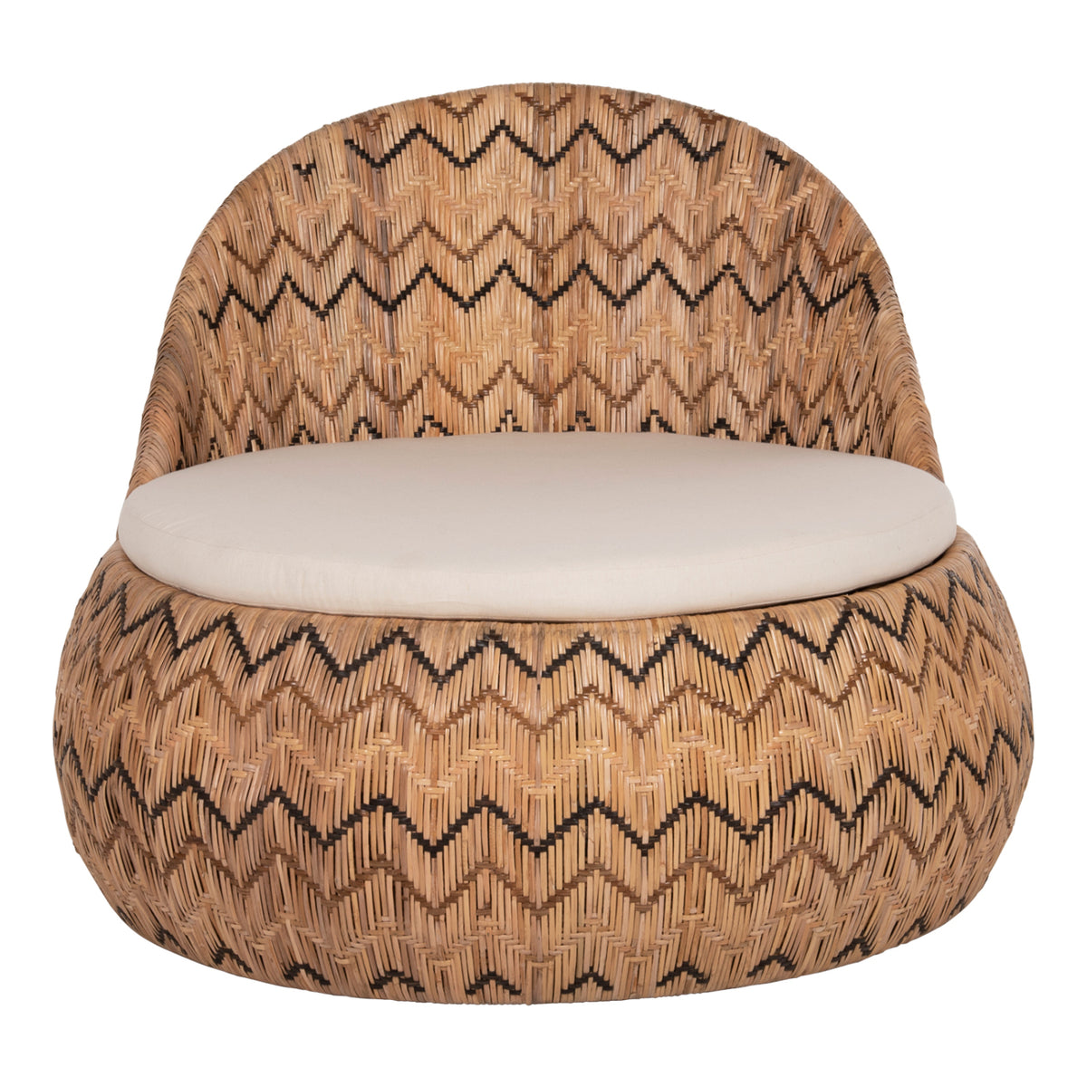 ΠΟΛΥΘΡΟΝΑ ΣΤΡΟΓΓΥΛΗ LADLON RATTAN ΦΥΣΙΚΟ ΕΚΡΟΥ ΜΑΞΙΛΑΡΙ 97x97x76