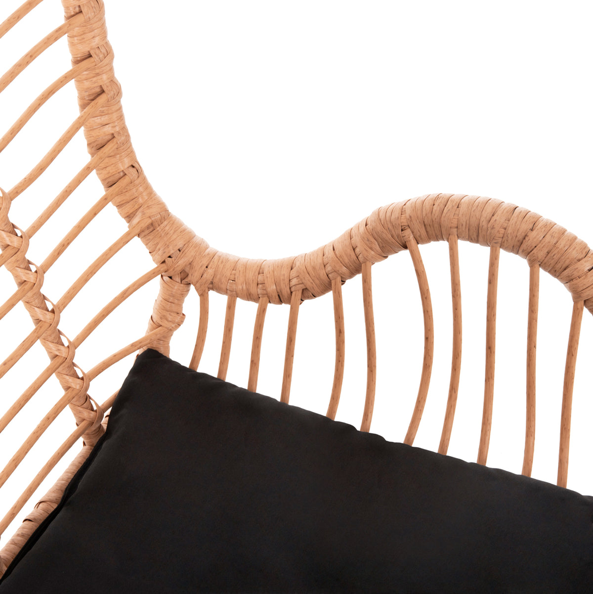 ΠΟΛΥΘΡΟΝΑ ΣΤΥΛ ΜΠΕΡΖΕΡΑΣ ALLEGRA P.E. RATTAN ΜΠΕΖ ΜΑΥΡΟ ΜΕΤΑΛΛΟ 66x59x90