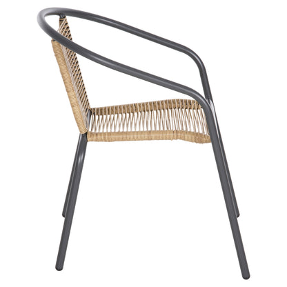 ΠΟΛΥΘΡΟΝΑ SWIFTER ΜΕΤΑΛΛΟ ΓΚΡΙ ΣΥΝΘ. RATTAN ΣΕ ΦΥΣΙΚΟ 54x61x75