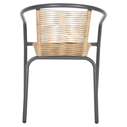 ΠΟΛΥΘΡΟΝΑ SWIFTER ΜΕΤΑΛΛΟ ΓΚΡΙ ΣΥΝΘ. RATTAN ΣΕ ΦΥΣΙΚΟ 54x61x75