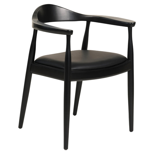 ΠΟΛΥΘΡΟΝΑ ΤΡΑΠΕΖΑΡΙΑΣ ADOR RUBBERWOOD ΚΑΙ PU ΜΑΥΡΟ 62x54x76,5