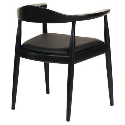 ΠΟΛΥΘΡΟΝΑ ΤΡΑΠΕΖΑΡΙΑΣ ADOR RUBBERWOOD ΚΑΙ PU ΜΑΥΡΟ 62x54x76,5