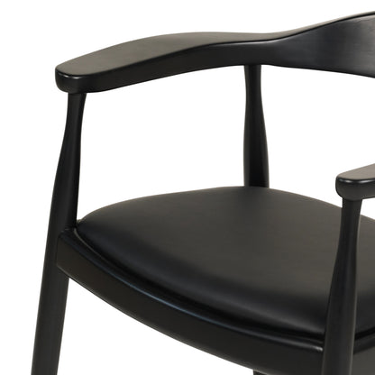 ΠΟΛΥΘΡΟΝΑ ΤΡΑΠΕΖΑΡΙΑΣ ADOR RUBBERWOOD ΚΑΙ PU ΜΑΥΡΟ 62x54x76,5
