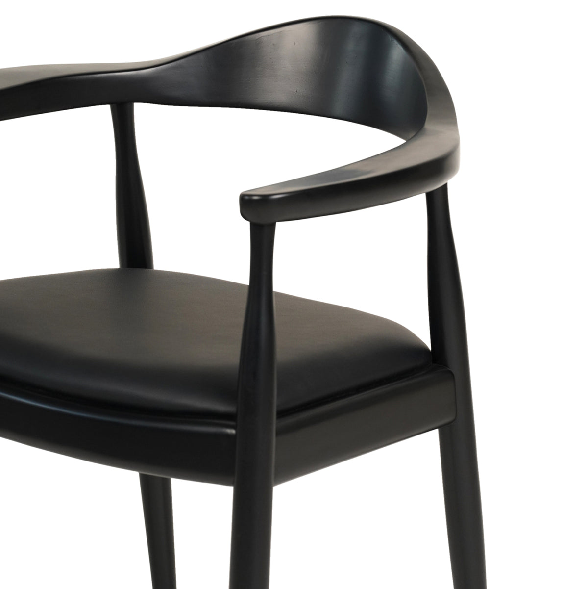 ΠΟΛΥΘΡΟΝΑ ΤΡΑΠΕΖΑΡΙΑΣ ADOR RUBBERWOOD ΚΑΙ PU ΜΑΥΡΟ 62x54x76,5