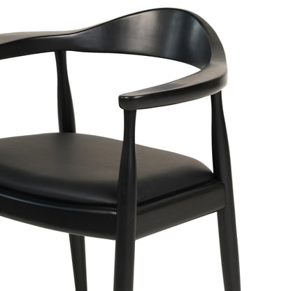 ΠΟΛΥΘΡΟΝΑ ΤΡΑΠΕΖΑΡΙΑΣ ADOR RUBBERWOOD ΚΑΙ PU ΜΑΥΡΟ 62x54x76,5