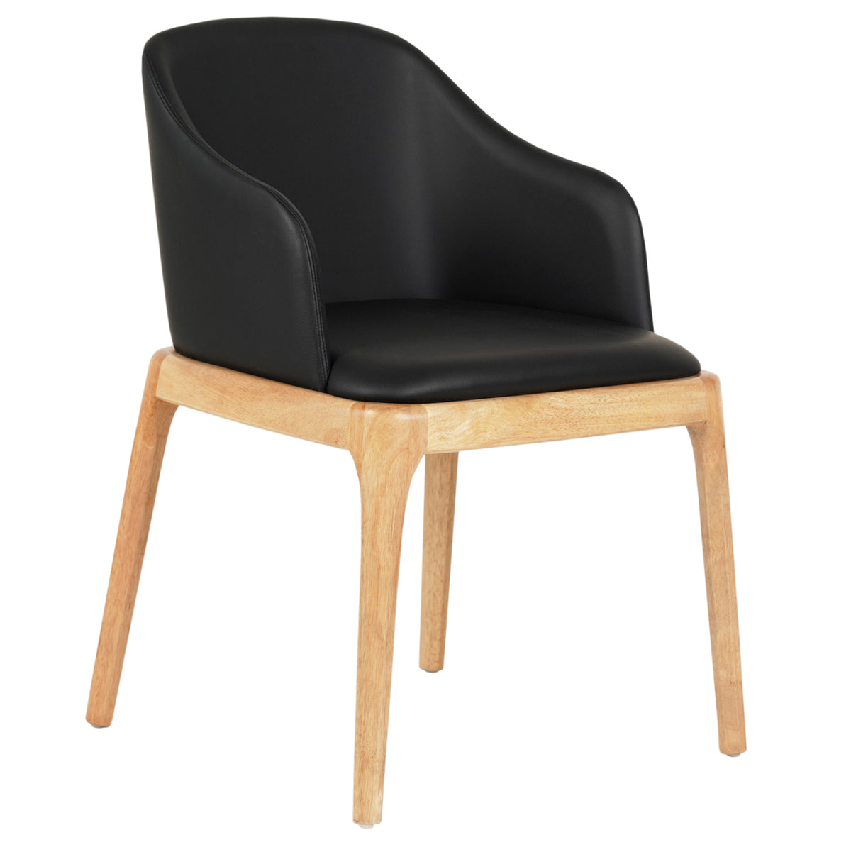 ΠΟΛΥΘΡΟΝΑ ΤΡΑΠΕΖΑΡΙΑΣ FURLAN RUBBERWOOD ΣΕ ΟΑΚ ΜΑΥΡΟ PU 54,5x58x78