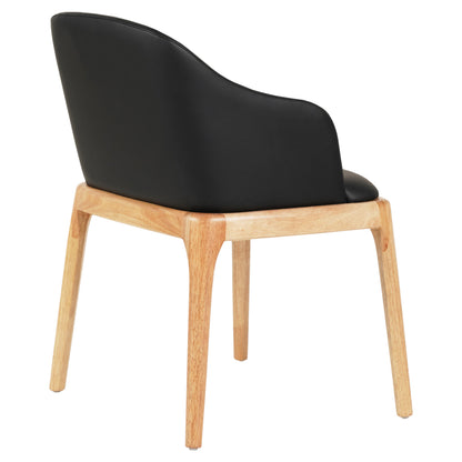 ΠΟΛΥΘΡΟΝΑ ΤΡΑΠΕΖΑΡΙΑΣ FURLAN RUBBERWOOD ΣΕ ΟΑΚ ΜΑΥΡΟ PU 54,5x58x78