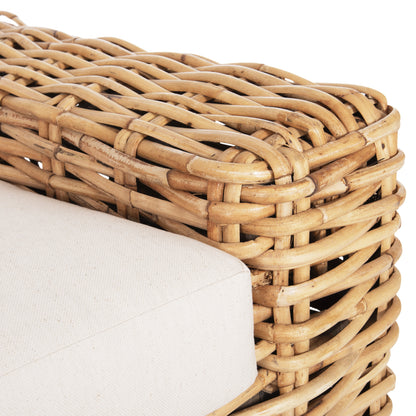ΠΟΛΥΘΡΟΝΑ TROPEL ΞΥΛΟ MANGO RATTAN ΦΥΣΙΚΟ ΛΕΥΚΑ ΜΑΞΙΛΑΡΙΑ 110x88x70-85