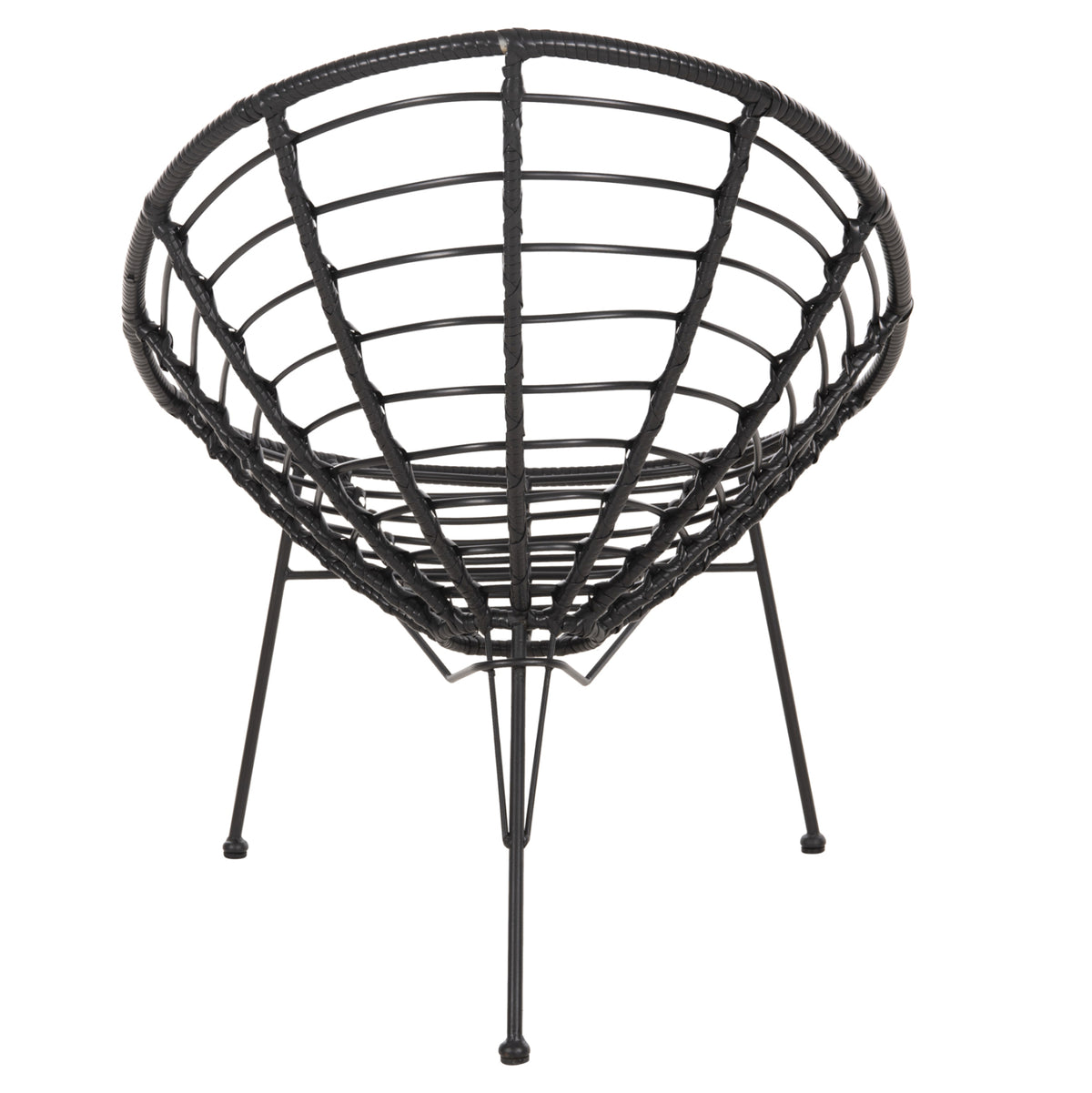 ΠΟΛΥΘΡΟΝΑ ΤΥΠΟΥ ΦΩΛΙΑ ΜΕΤΑΛΛΙΚΗ ALLEGRA ΜΕ WICKER ΜΑΥΡΟ 73x78x88