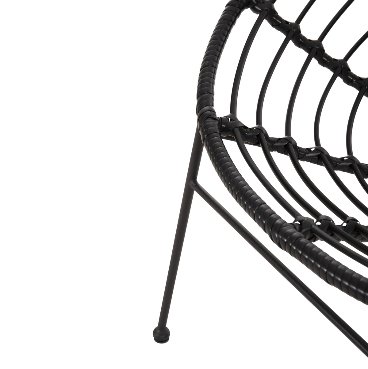 ΠΟΛΥΘΡΟΝΑ ΤΥΠΟΥ ΦΩΛΙΑ ΜΕΤΑΛΛΙΚΗ ALLEGRA ΜΕ WICKER ΜΑΥΡΟ 73x78x88