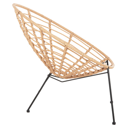 ΠΟΛΥΘΡΟΝΑ ΤΥΠΟΥ ΦΩΛΙΑ ΜΕΤΑΛΛΙΚΗ ALLEGRA ΜΕ WICKER ΜΠΕΖ 73x78x88